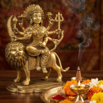 Brass Goddess Durga Simhavahini Idol