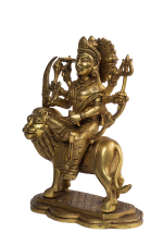 Brass Goddess Durga Simhavahini Idol - Image 3
