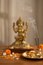 Brass Goddess Lakshmi Idol