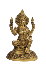 Brass Goddess Lakshmi Idol - Image 5