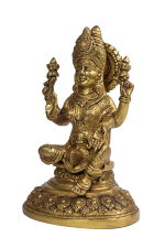 Brass Goddess Lakshmi Idol - Image 6