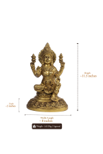 Brass Goddess Lakshmi Idol - Image 2