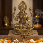 Brass Goddess Lakshmi Idol