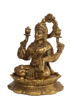 Brass Goddess Lakshmi Idol - Image 6