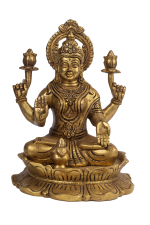 Brass Goddess Lakshmi Idol - Image 3