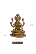 Brass Goddess Lakshmi Idol - Image 2