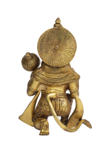 Brass Kneeling Bhakta Hanuman Idol - Image 6