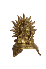Brass Lord Surya Dev Bust Idol - Image 5