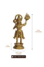 Brass Dronagiri Sanjeevani Hanuman Idol - Image 2