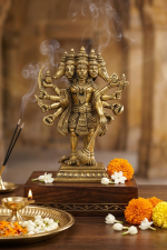 Brass Standing Panchamukhi Hanuman Idol