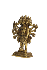 Brass Standing Panchamukhi Hanuman Idol - Image 4