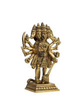 Brass Standing Panchamukhi Hanuman Idol - Image 5