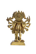 Brass Standing Panchamukhi Hanuman Idol - Image 6