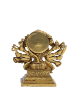 Brass Seated Panchamukhi Hanuman Idol - Image 6