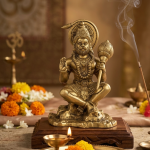Brass Prasanna Anjaneya Idol with Prabhavali