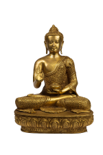 Antique Brass Meditating Buddha Statue