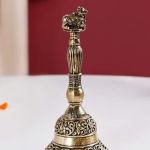 Traditional Engraved Brass Puja Bell (Ghanti)