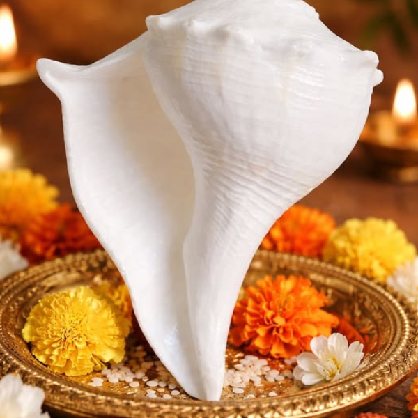 Premium White Dakshinavarti Shankh