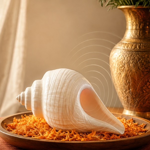 Natural White Vamavarti Shankh